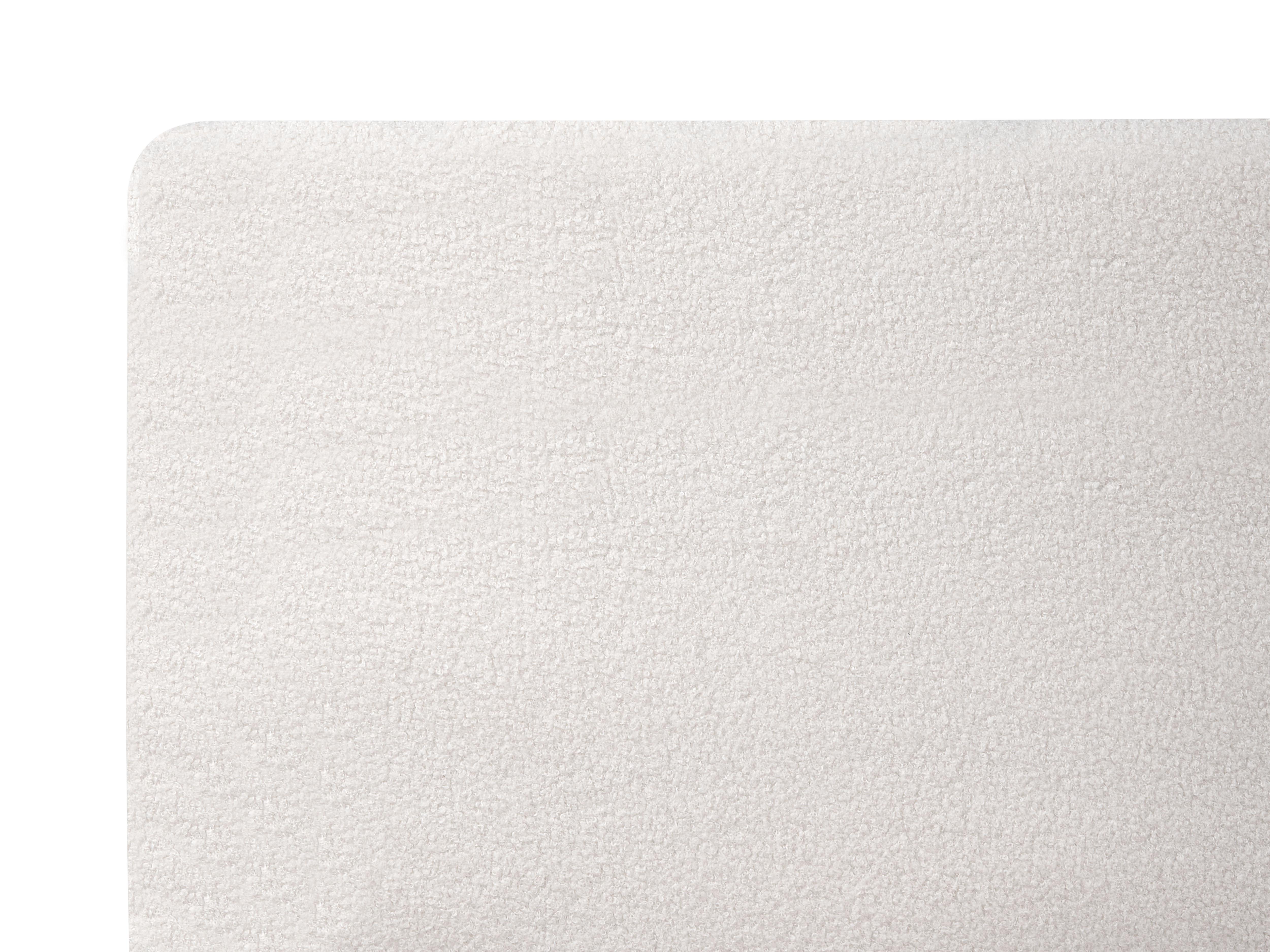 Bett mit Lattenrost Bouclé MELLE 140 x 200 cm Cremeweiß_965637