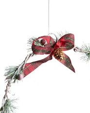 Set di 3 decorazioni da appendere LED KEITELE 25/30/35 cm Ghirlanda Bianco_1027905