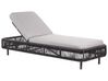 PE Rattan Reclining Sun Lounger Grey OSINI_863899