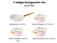Kochgeschirr-Set 7-teilig ELITE PRO Pastellrosa_992839