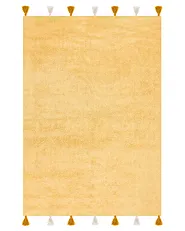 Kids Rug KODINHI  Yellow 140 x 200 cm Cotton_1155144