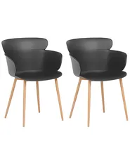 Set di 2 sedie da pranzo SUMKLEY Nero_783766