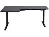 Electric Adjustable Left Corner Desk 160 x 59 cm Black DESTINES _927784