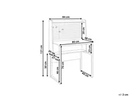 Biurko z nadstawką BUXTON 84 cm 48 cm Ciemnobrązowy_1054040