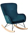 Rocking Chair ELLAN Velvet Teal