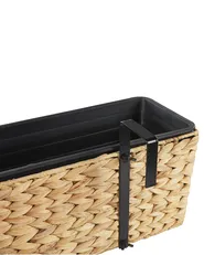 Plant Pot KAWALA 60 cm Water Hyacinth Sand Beige_771316