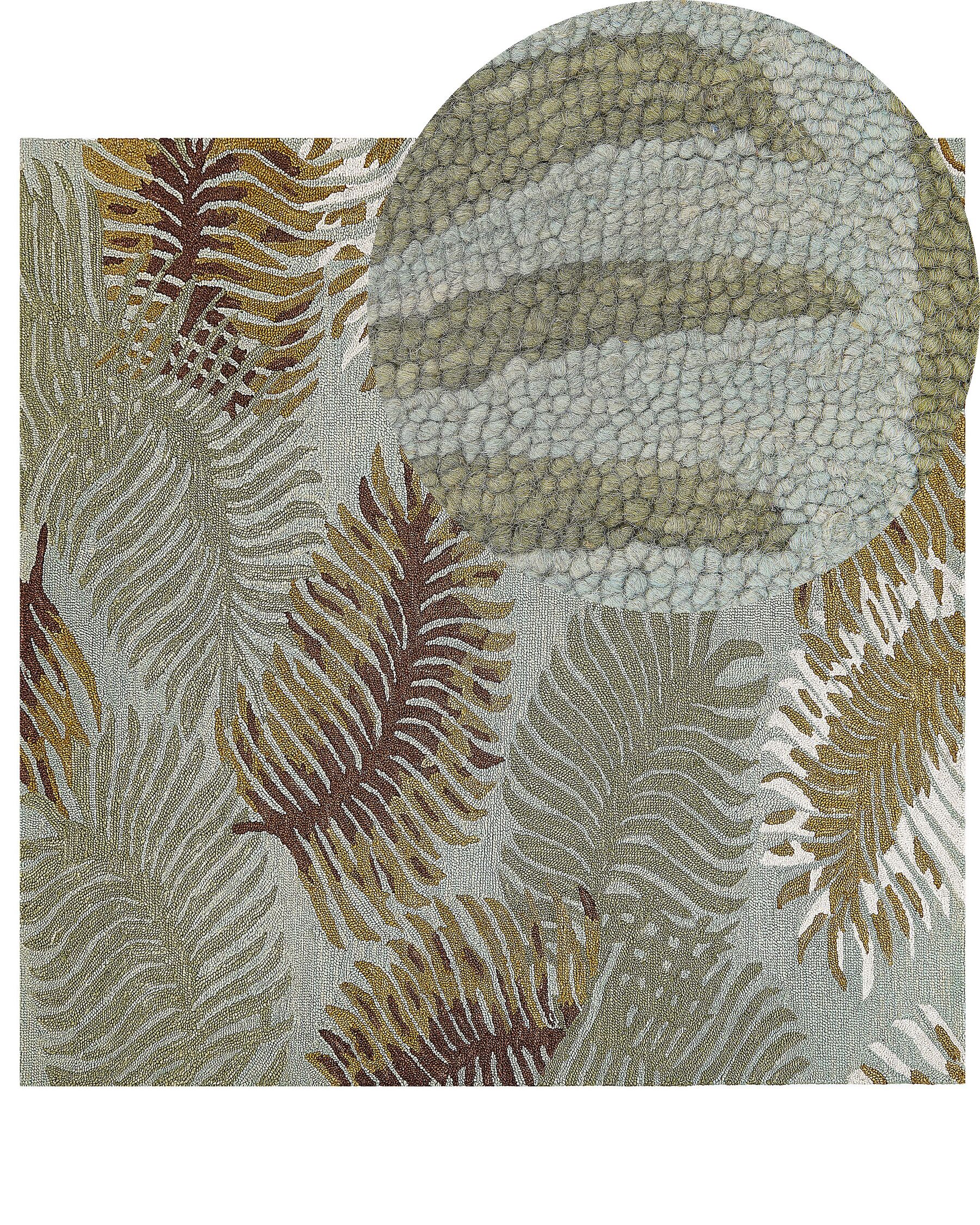 Vlněný koberec 200 x 200 cm vícebarevný VIZE_830679