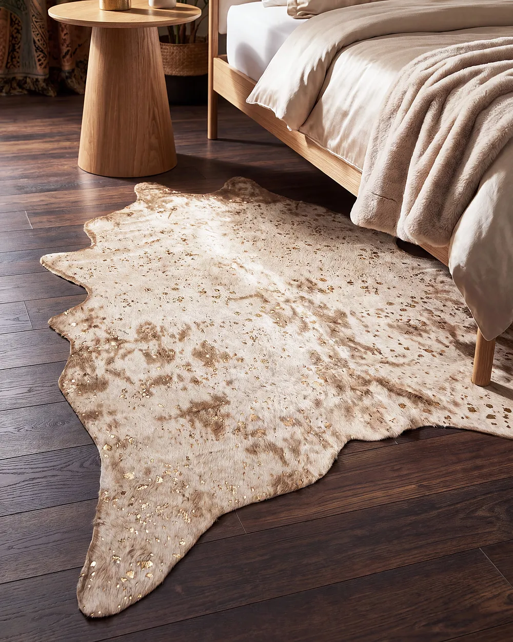 Piel sintética de vaca BOGONG Beige claro 130 x 170 cm