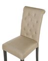 Set of 2 Fabric Dining Chairs Beige VELVA_781881