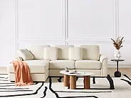 Divano angolare KOHLO Tessuto Beige chiaro Lato destro_1183581