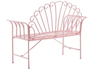 Ławka ogrodowa CAVINIA 125 cm Metal Różowy_774639