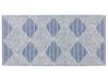 Tapete de lã creme e azul 80 x 150 cm DATCA_848515