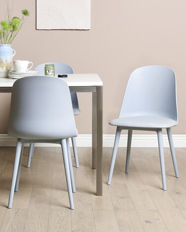 Set of 2 Dining Chairs Light Blue FOMBY