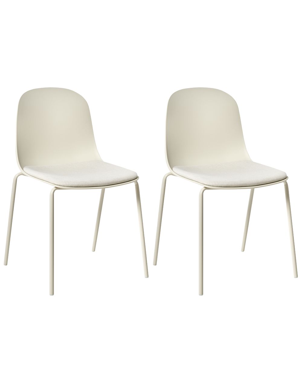 Lot de 2 chaises de conférence DORR Beige clair