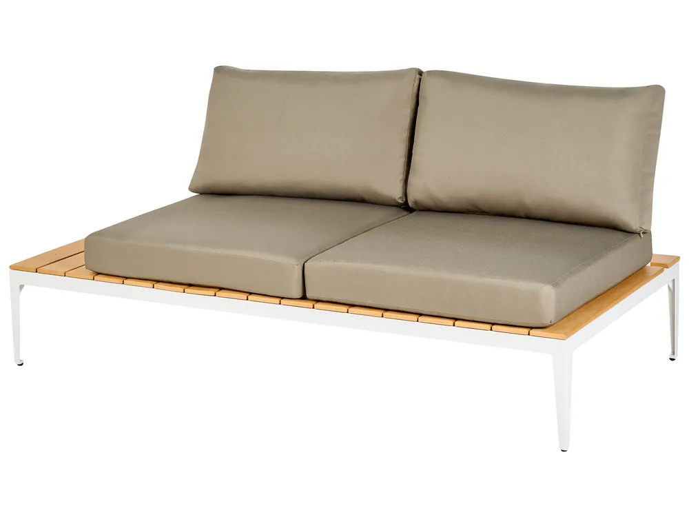 Garden Corner Sofa with Table 5 Seater POSITANO Grey_688270