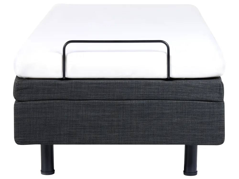 Verstellbares Bett ohne Kopfteil Stoff DUKE 80 x 200 cm Dunkelgrau_951791