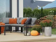 Garden Corner Sofa with Table 4 Seater PIENZA II Modular Grey Right Hand_810512