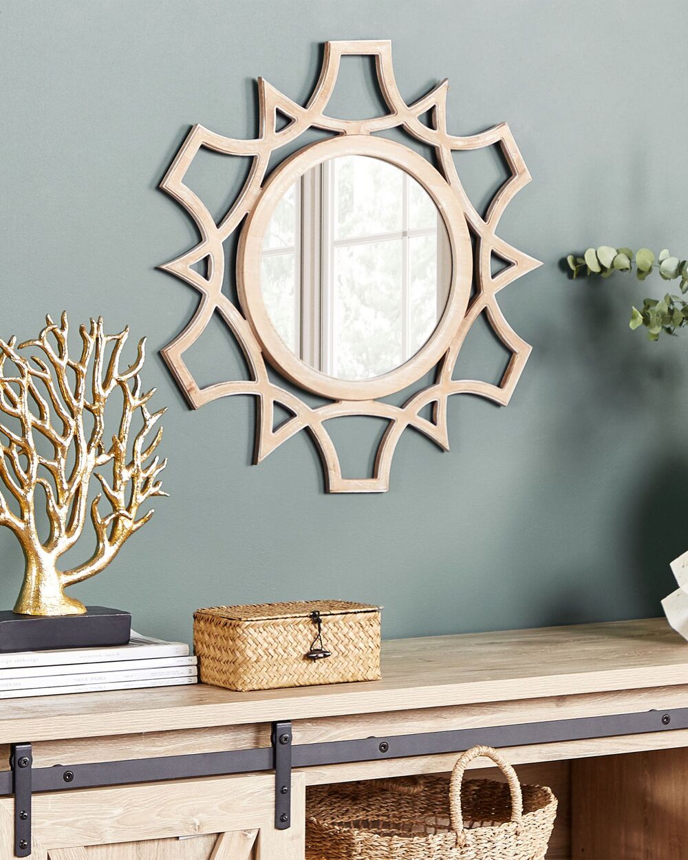 Specchio ZAPOPAN 60 cm 60 cm Legno di abete chiaro