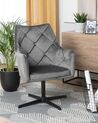 Fauteuil en velours gris foncé VAKSALA_745316