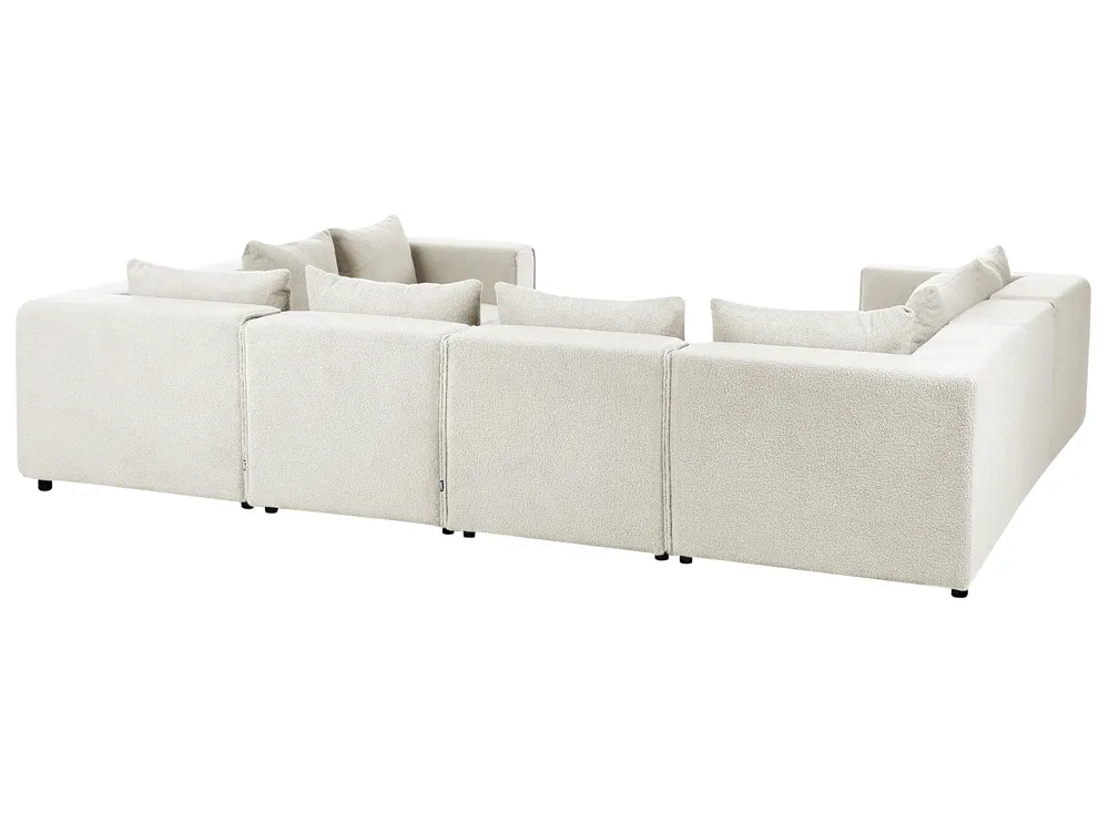 Modular U-Shape Sofa 8 Seater AXEBO Boucle Off-White_1075641