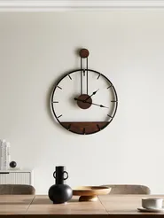 Orologio da parete TAUGON 60 cm Metallo Nero_1019688