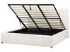 Ottoman Bed CASTELNAVET Fabric Off-White 180 x 200 cm (EU Super King)