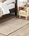 Cotton Area Rug 80 x 150 cm White and Brown SOFULU_842835