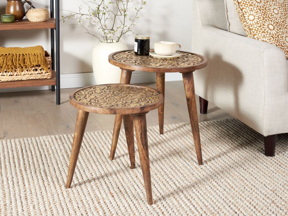 Taburete de madera maciza de teca ES238008