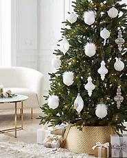 Conjunto de 42 bolas de Navidad ICELIGHT Vidrio Transparente/Blanco_1191821