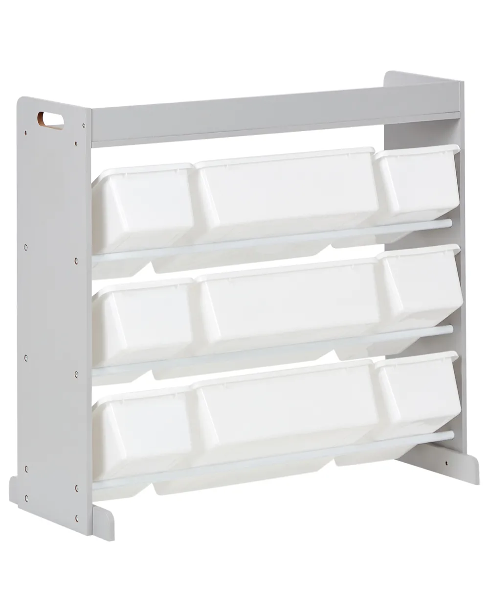Shelf with 9 Storage Boxes COLLIE 78 cm Grey_963115