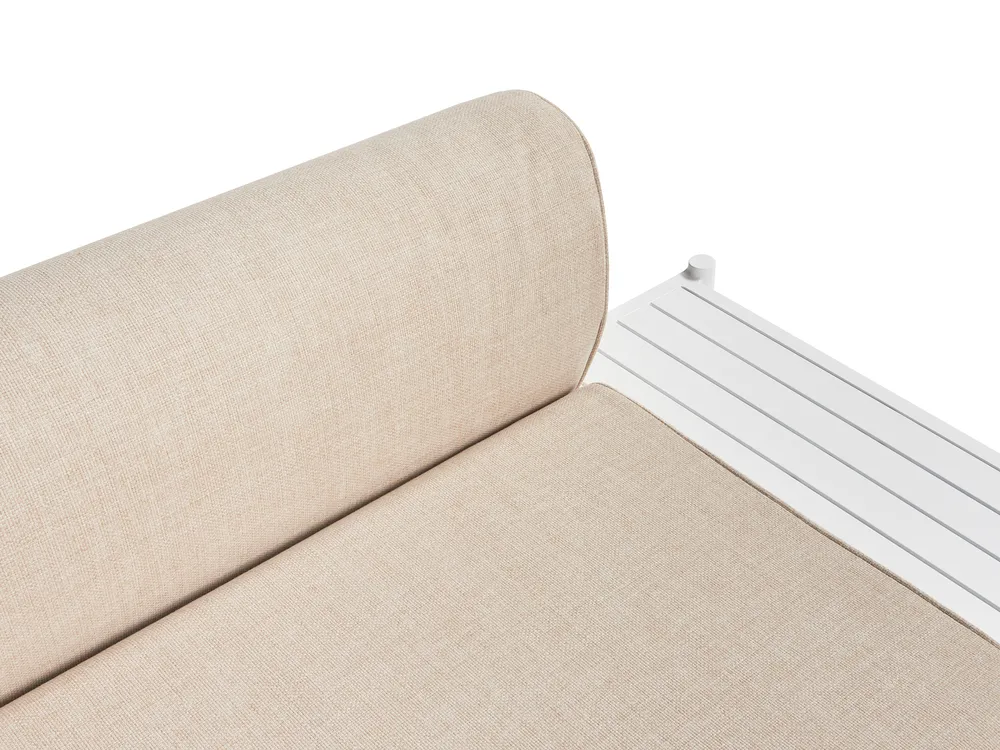Set di divani angolari da giardino 5 posti RASIGLIA Metallo Beige Lato Sinistro_948076