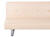 3-Sitzer Schlafsofa Kunstleder beige 189 cm DERBY_923224