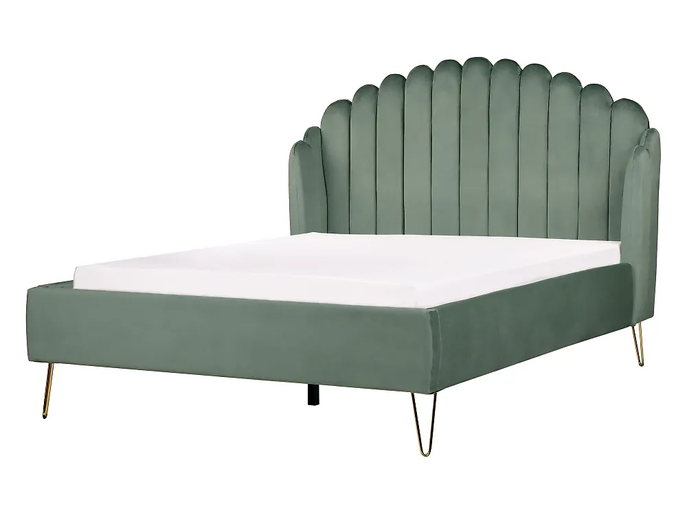 Bed Velvet AMBILLOU 140 x 200 cm (EU Double) Green_1185049
