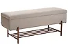 Shoe Bench VAIL Fabric Taupe with Storage