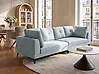 Sofa 4 Seater YURI Chenille Light Blue