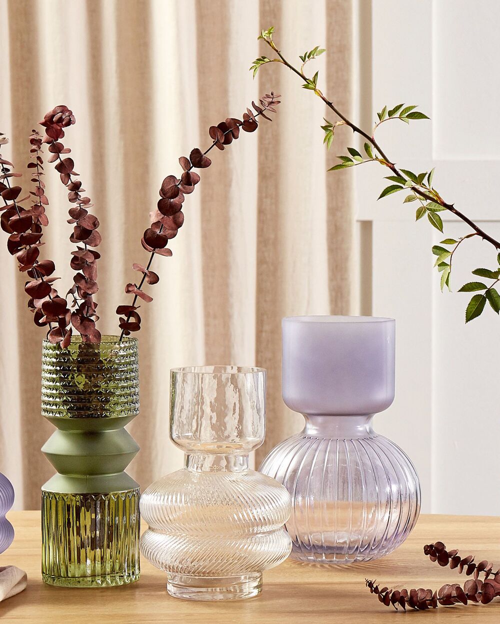 Flower Vase THETIDIO 26 cm Glass Violet