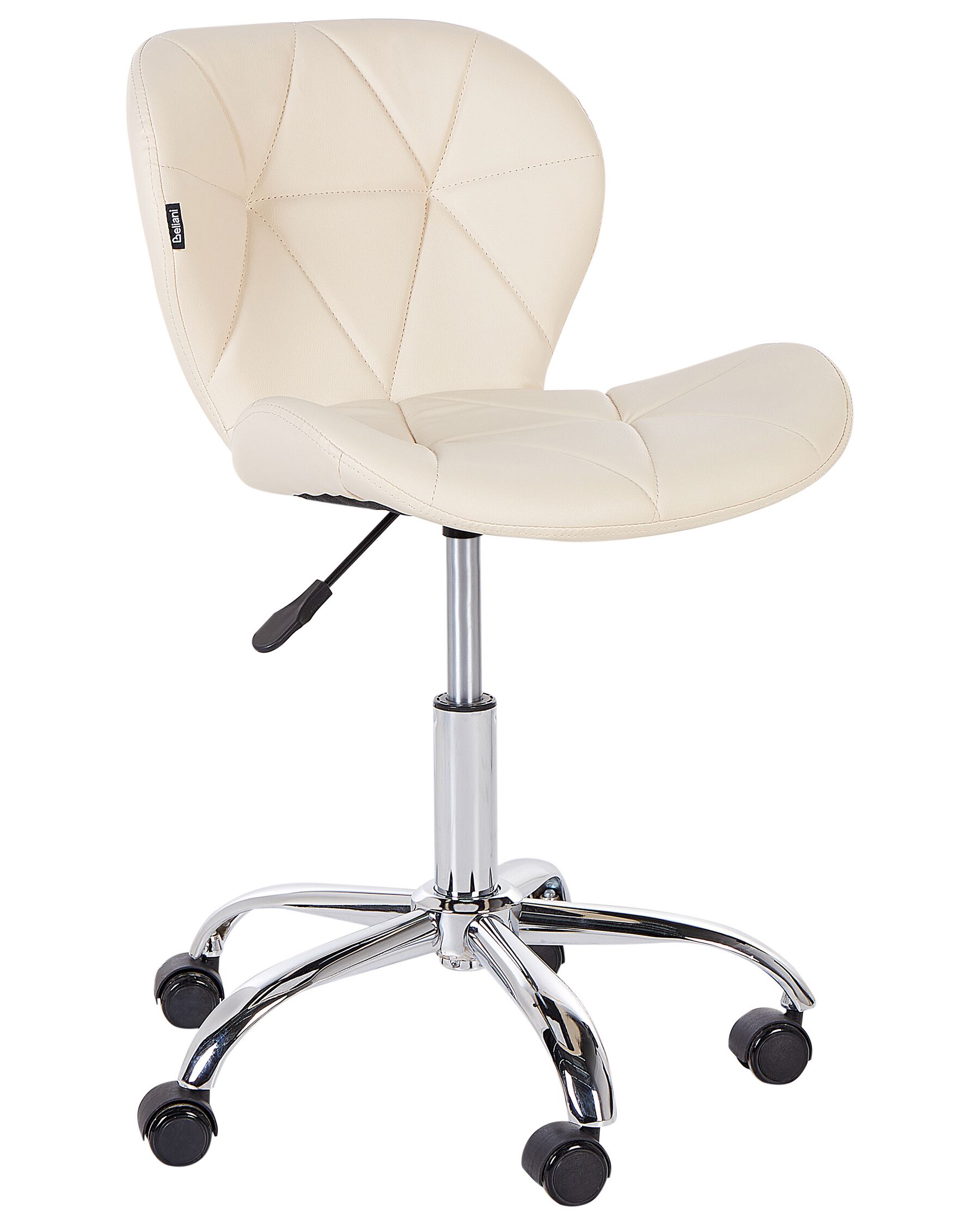 Faux Leather Desk Chair Beige VALETTA_932521