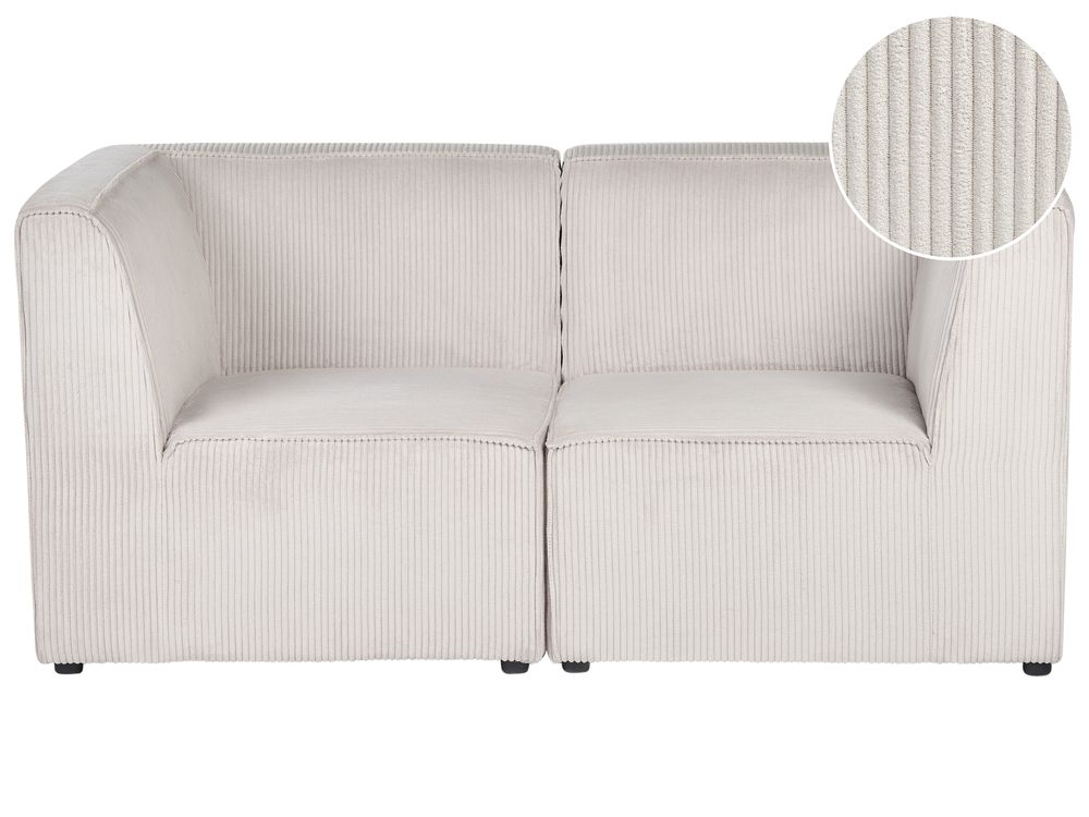 Modular Sofa 2 Seater LEMVIG Corduroy Beige