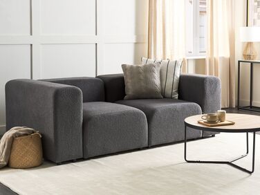 2 Seater Modular Boucle Sofa Dark Grey FALSTERBO