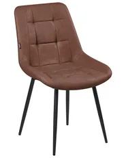 Set di 2 sedie da pranzo MELROSE Pelle sintetica Marrone_1042819