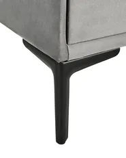 Comodino 2 cassetti SEZANNE Velluto Grigio chiaro_795407