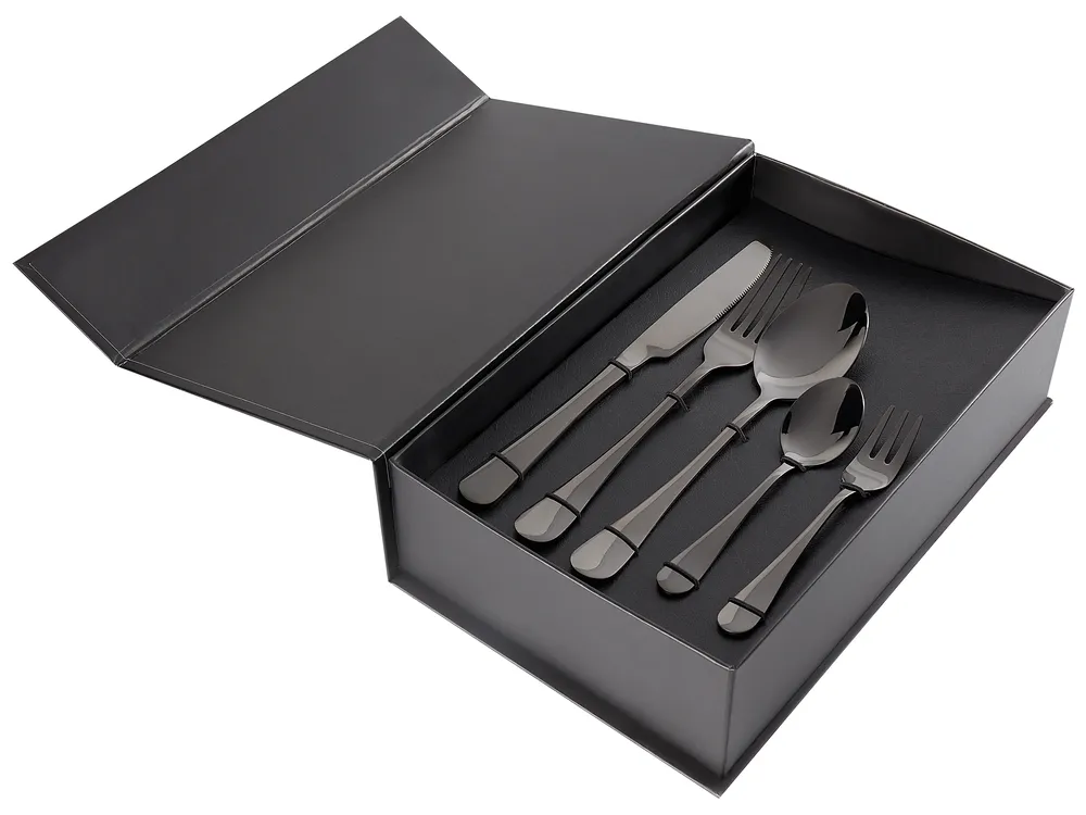 30 Piece Cutlery Set FUSILLI Black_902821