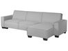 Left Hand Fabric Corner Sofa Bed Light Grey ROMEDAL_748905