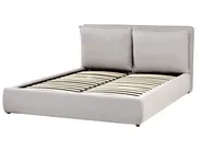 Ottoman Bed BAJONNA Fabric Light Grey 160 x 200 cm (EU King Size)_966126