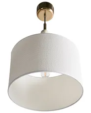 Pendant Lamp LOKY Metal Brass/Beige_1024703
