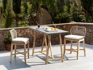 Garden Bar Table TALAMONE 140 cm 70 cm Grey_935165
