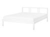 Bed Pine Wood VANNES 140 x 200 cm (EU Double) White