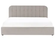 Bett mit Stauraum CHALLANS Chenillegewebe Taupe 180 x 200 cm_1023089
