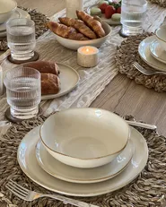 Set di 12 stoviglie HOPS Gres porcellanato Beige chiaro_973722