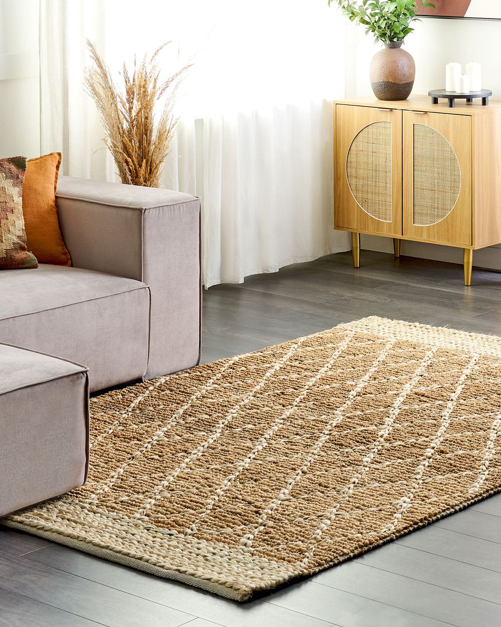 Rug ZORAVA Beige 160 x 230 cm Jute